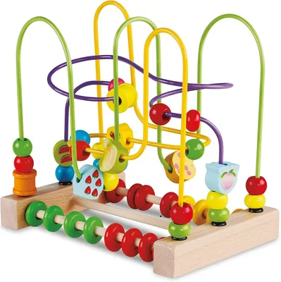 Image de Jouets - Labyrint en bois stimulant la motricité et aux couleurs vives