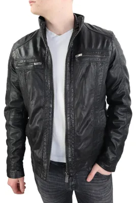 Produktbild von Ronaldo Herren Lederjacke – Schwarz / XL
