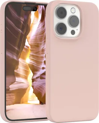 Produktbild von EAZY CASE Silikonhülle für Apple iPhone 15 Pro, Silikon Backcover Schutz in Rosa