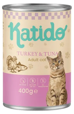 Immagine prodotto di KATIDO Pollo con tonno - cibo umido per gatti - 400 g