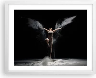 Produktbild von Gerahmtes Poster - Weißer Rahmen - Fotografie Tanz Flügel - 50x40 cm - Wand Bild - Wanddeko - Wandbilder - Kunstposter - Wandposter - Bilderrahmen - Bilder - Kunstdruck - Wandbild - P2WAA50x40-4306