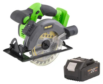 Produktbild von Procraft PCA28bb Akku Kreissäge 20 V 165 mm Brushless + 1x Akku 4,0 Ah - ohne Ladegerät
