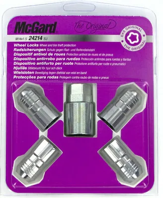 Productafbeelding van MCGARD originele wielslotset, chroom, 60°, M14, SW21, 41,6 mm lengte, geschikt voor OPEL INSIGNIA Caravan, FORD S-MAX (WA6), GALAXY (WA6), S-Max (CJ) en JEEP
