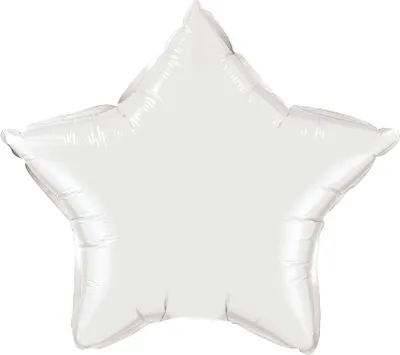 Image de Ballon en plastique étoile, blanc, environ 45 cm