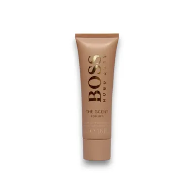 A product shot of a tube of Hugo Boss The Scent Cleansing Shower Gel.