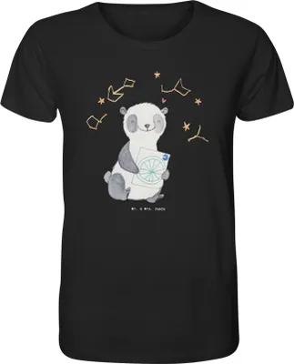 Produktbild von Mr. & Mrs. Panda T-Shirt Panda Astrologie Größe XL - Schwarz - Geschenk, Herren, Basic-Shirt, Sternbilder, Horoskop, Shirt, Tshirt, Oberteil