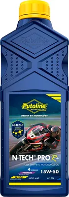 Zdjęcie produktu dla Olej silnikowy Putoline N-TECH® PRO R+ 15W-50 4T butelka 1 litr / API SN, JASO MA2 w pełni syntetyczny