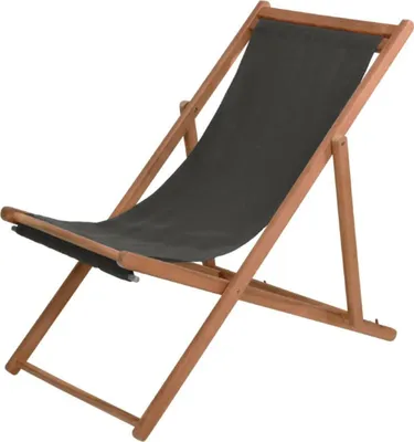 Produktbild von ProGarden Gartenliege Klappbare Holzliegestuhl braun schwarz