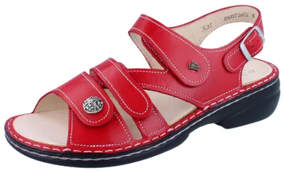 Produktbild von FINN COMFORT Gomera Damen Sandale rot Glattleder - Größe: 40