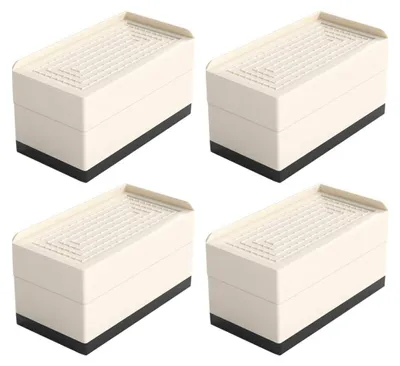 Obrázek produktu pro 4 kusy podstavek pod nábytek, obdélníkového tvaru, výška 7,5 cm, vhodné pro stoly, židle a pračky