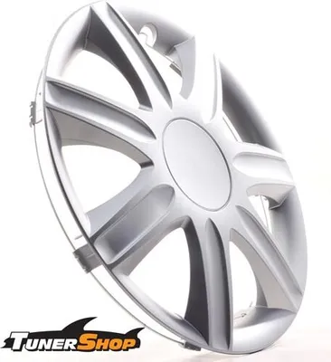Produktbild von 4 Radkappen Radzierblenden Tunershop 14 Zoll Rubin silber kompatibel mit Audi Daewoo Hyundai Lexus Nissan Seat Toyota