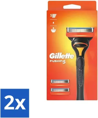 Immagine prodotto di Lame da barba Gillette Fusion 5 – Design ergonomico – 2 lame di ricambio – Confezione risparmio – 2 pezzi
