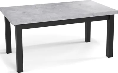 Produktbild von Moderner Rechteckiger Ausziehbarer Esstisch - Platzsparend - Schwarze Holzbeine - 140 bis 180 cm - Hergestellt in EU - 140 x 80 cm - Grau Beton