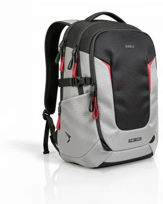 Produktbild von Multifunktionaler Jugend-Laptop-Rucksack für Ausflüge, schwarz-grau, Prime Nightwolf Moon