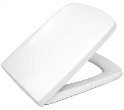 Produktbild von WC Sitz - Toilettensitz - Weiß - 45 Cm X 36,8 Cm - Antibakteriell - Langsame Schließung - Toilettendeckel