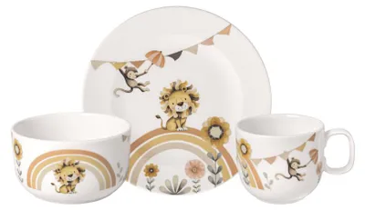 Imagen del producto de Juego de vajilla infantil "Roar like a Lion" (Ruge como un león), 3 piezas | Villeroy & Boch | N.º de artículo: 1486738427 | EAN: 4003686440562
