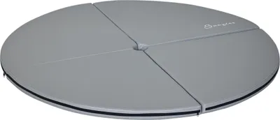 Image de HOMCOM Tapis de pole dance pliable - pole dance mat - tapis de protection Ø 150 cm épaisseur 5 cm - revêtement plastique gris