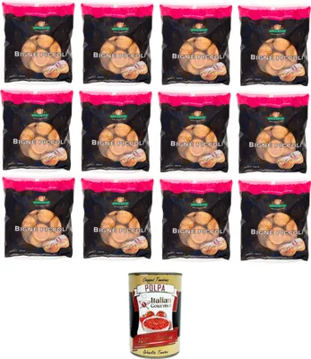 Produktbild von Gecchele Bignè Piccoli – Gebackenes Süßwarenprodukt 12x 100gr + Italian Gourmet polpa 400g