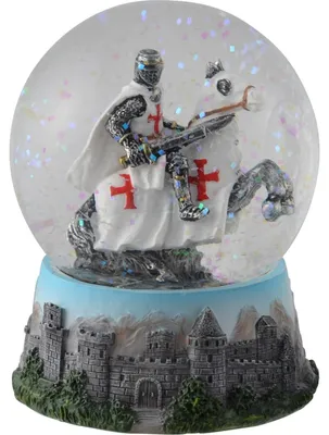 Produktbild von Kleine Kreuzritter Schneekugel Ritter auf Pferd