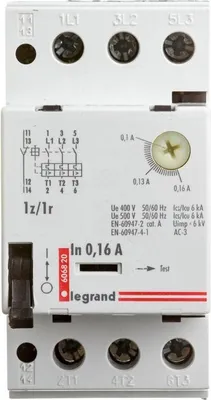 Immagine prodotto di Interruttore di protezione motore 0,1-0,16A M250 Legrand 606820