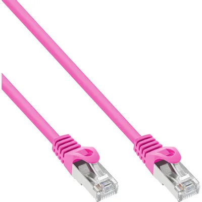 Produktbild von InLine Patchkabel, SF/UTP, Cat.5e, pink, 10m, 10 m, Cat5e, SF/UTP (S-FTP), RJ-45, RJ-45, Pink