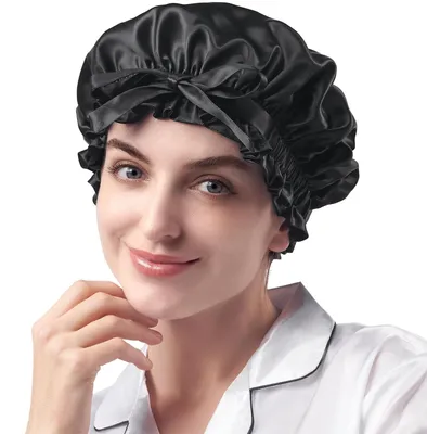 Obrázek produktu pro Elzusha – Saténová maska na spaní pro kudrnaté vlasy (s potahem z obou stran)