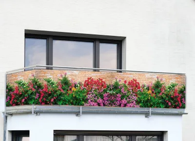 Zdjęcie produktu dla Osłona na balkon w kwiaty, 5 m x 85 cm