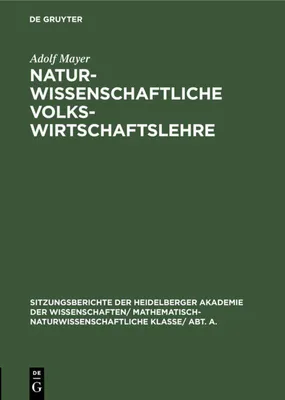 Produktbild von Naturwissenschaftliche Volkswirtschaftslehre