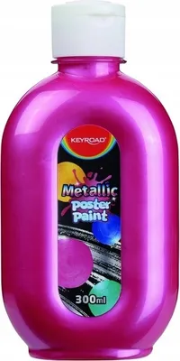 Obrázek produktu pro KEYROAD barva na plakáty, metalická, 300 ml, láhev, červená