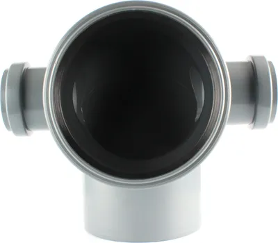 Produktbild von HT 90° Bogen DN 110 Einfach Doppel Abzweig DN 50 Abflussrohr Kanalrohr grau Doppel