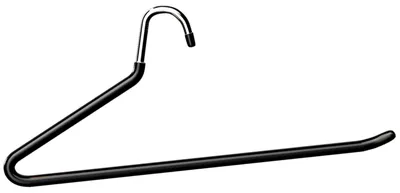 Produktbild von Metallische Hosenbügel – Rutschfest und platzsparend – 5 Stück, schwarz