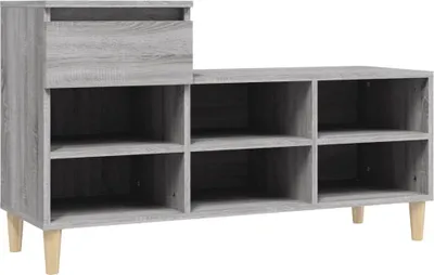 Produktbild von vidaXL Schuhregal Grau Sonoma 102x36x60 cm Holzwerkstoff