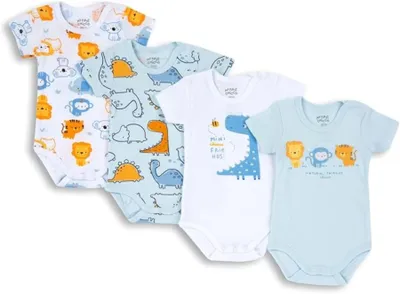 Zdjęcie produktu dla Chicco Baby - Zestaw 4 body krótkim rękawem dla chłopców