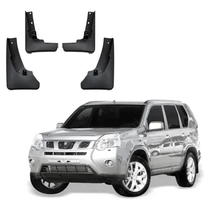 Image de Bavettes Garde-Boue Jeu De 4 Pcs Pour Nissan X-Trail T31 2007-2013 4pcs, Lavable, Facile é Assembler, Durable, 2 Avant + 2 Arriére