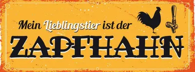 Produktbild von vianmo Holzschild 10x27 cm Mein Lieblingstier ist der Zapfhahn Spruch Zitat