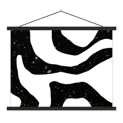 Produktbild von MuchoWow® Textilposter Abstrakt - Minimalismus - Design 150x113 cm mit schwarzem Rahmen - Wohnzimmer
