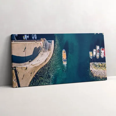 Produktbild von Segelboot auf dem Wasser – Leinwandbild Wandbild – 100x50 cm – Leinwandbilder – Wandbilder – Schlafzimmer – Flur