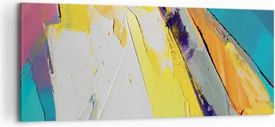 Produktbild von Bild auf Leinwand - Leinwandbild - Einteilig - Deadlock Farben dreidimensional - 120x50cm - Wand Bild - Wanddeko - Wandbilder - Leinwanddruck - Bilder - Wanddekoration - Leinwand bilder AB120x50-4871