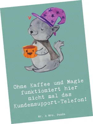 Produktbild von Mr. & Mrs. Panda Postkarte Kundensupport Magie - Meeresbrise - Geschenk, Kommunikationsfähigkeit, Serviceorientiert, Ansichtskarte, Hilfsbereitschaft, Alltagshilfen