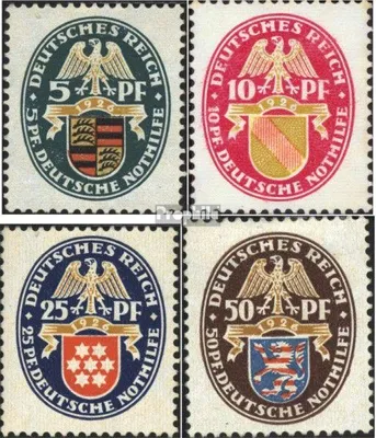 Produktbild von Briefmarken Deutsches Reich 1926 Mi 398-401 (kompl.Ausg.) gestempelt Nothilfe:Wappen