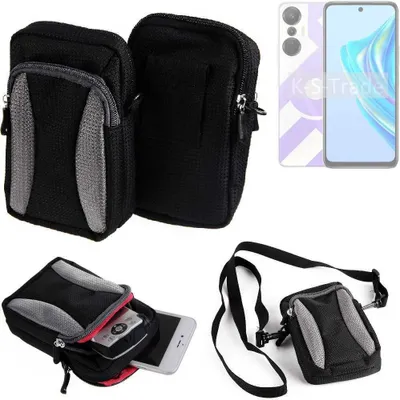 Produktbild von K-S-Trade Holster Schutz Hülle kompatibel mit Infinix Hot 20S Handy Hülle Gürteltasche Umhängetasche mit Zusatzfach schwarz