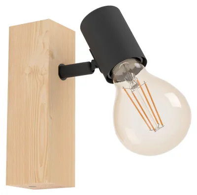 Obrázok produktu pre EGLO TOWNSHEND 3, Zarovnané, 1 žiaroviek, E27, IP20, Čierna, Hnedá