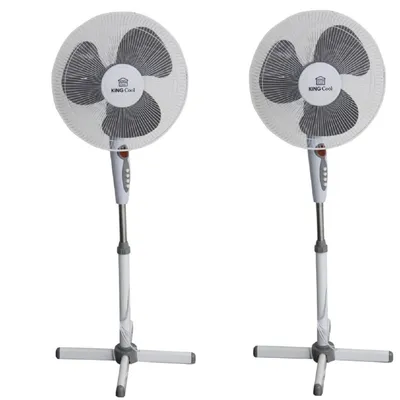 Immagine prodotto di set di 2 ventilatori a piedistallo - doppio raffreddamento per la casa
