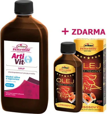 Productafbeelding van VITAR Veterinae ArtiVit Siroop 500 ml + losse visolie 200 ml