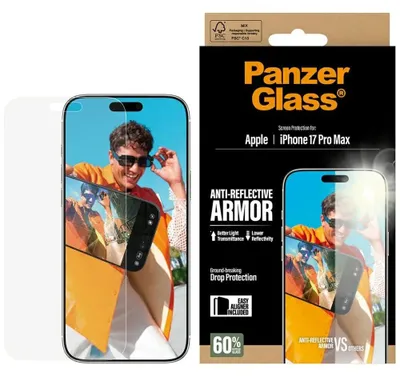 Produktbild von PanzerGlass - Bildschirmschutz für Handy - anti-reflective armor, with EasyAligner - Glas - für Apple iPhone 17 Pro Max