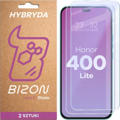 Produktbild von 2x Flexibles Hybridglas für Honor 400 Lite, Bizon Glass Mule Duo