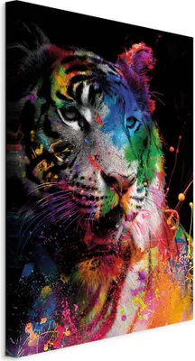 Produktbild von Italienischer Leinwand Leinwandbild - Bengal Tiger (1 Part) Vertical 40x60 cm Tiere g-C-0273-b-a