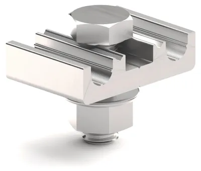 Produktbild von Schletter Solar Blitzschutzklemme Alu vormontiert für Ø 8mm