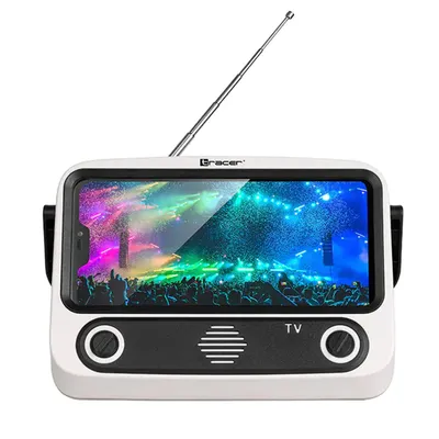 Zdjęcie produktu dla Tracer TV79 Stojak na telefon z głośnikiem Bluetooth Radio FM Powerbank USB