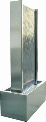 Zdjęcie produktu dla KÖHKO® Ściana wodna ok. 78 cm – połączenie naturalnego kamienia i stali nierdzewnej, wodospad z podświetleniem LED.